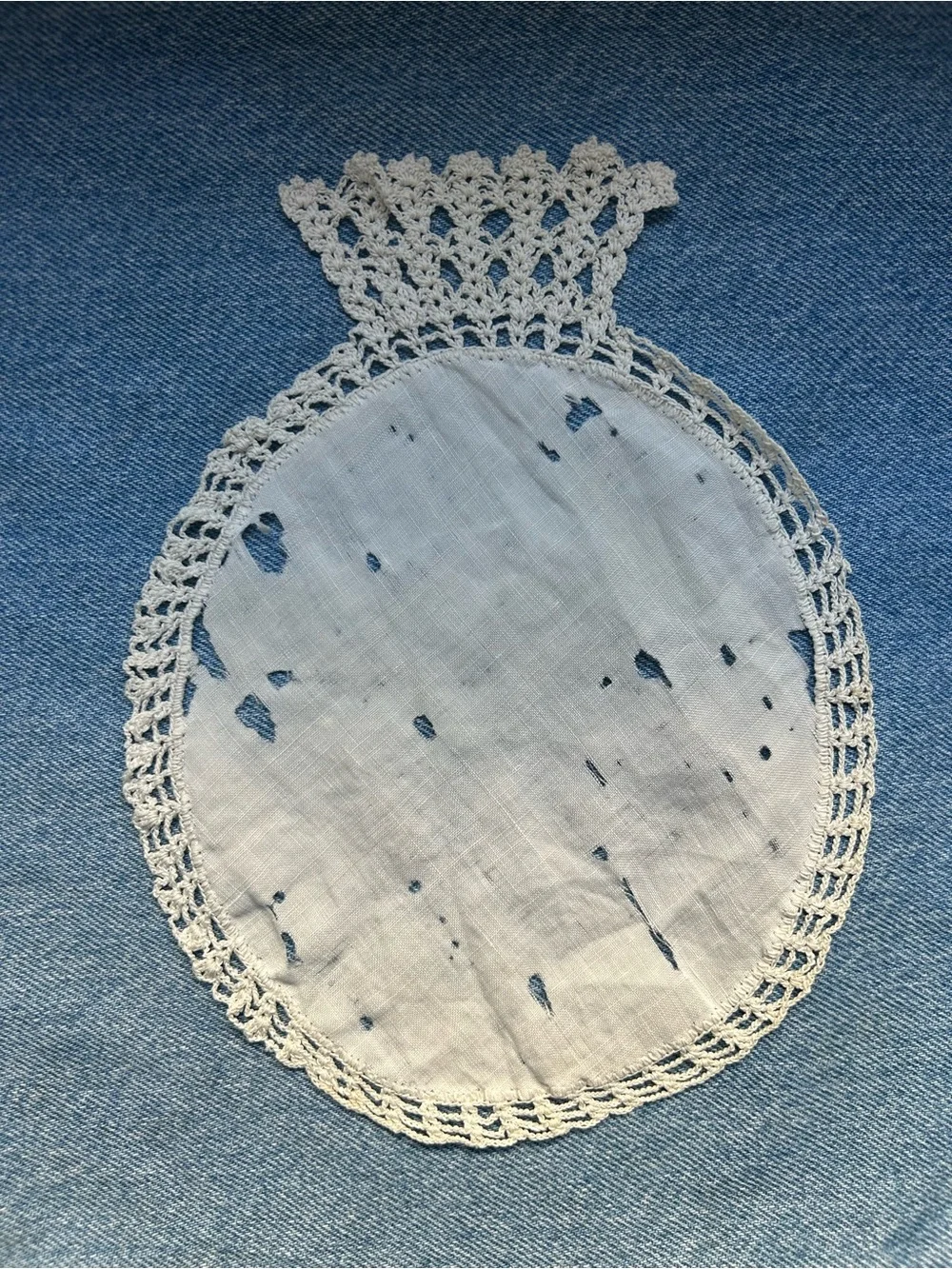 3 pieces of vintage crochet work